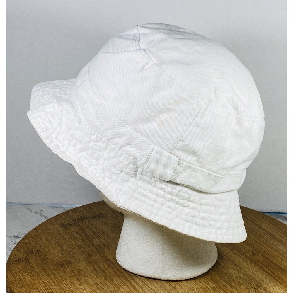 Vintage Bucket Hat Womens White One Size 100% Cotton - Picture 2 of 5